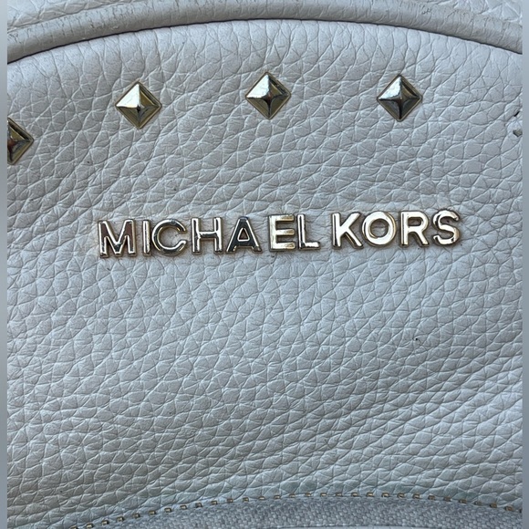 Michael Kors Medium Studded Pebbled Leather Backpack - Picture 4 of 9